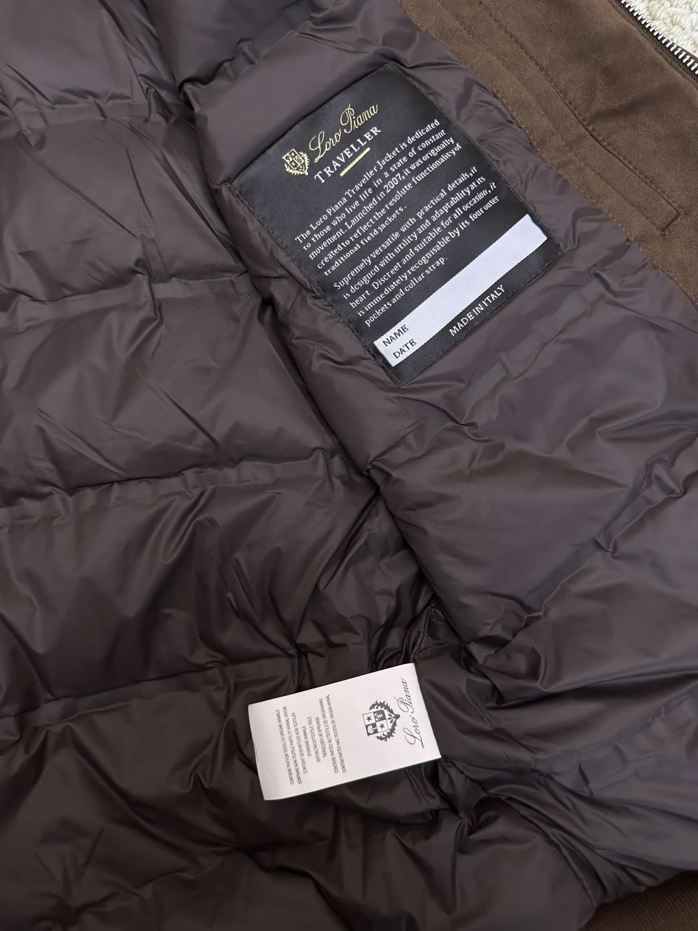 Suede-Effect Down-Filled Bomber Jacket D48019099 — view 8