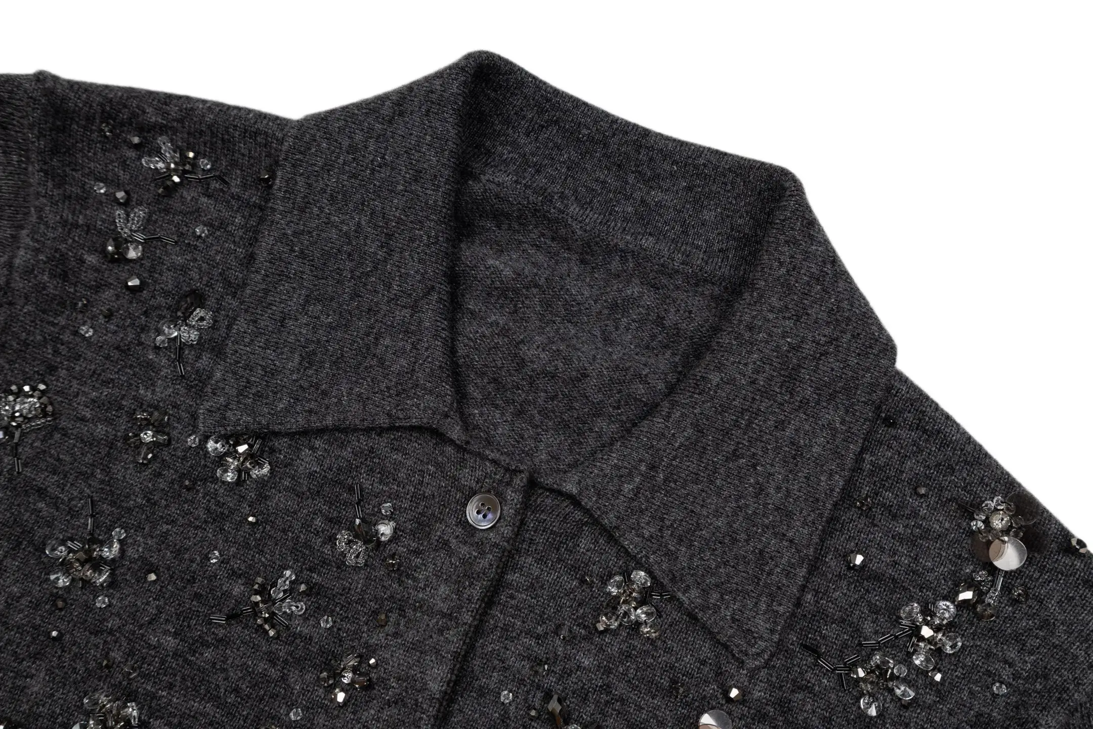 Embellished Cashmere Knit Cardigan D59021039 — view 3