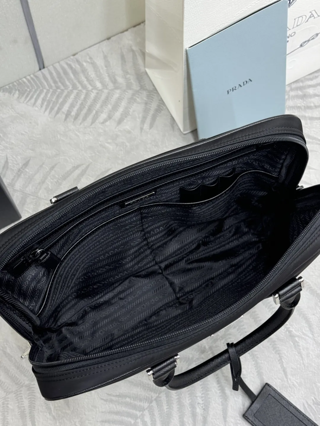 Saffiano Leather & Nylon Briefcase D68017748 — view 8