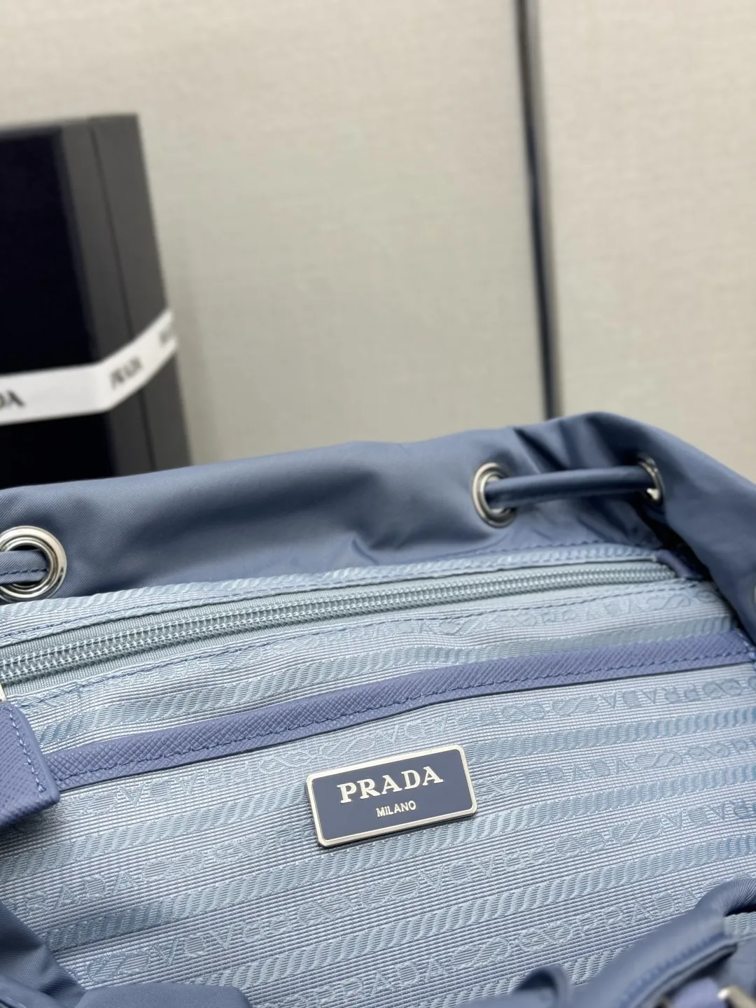 Nylon & Saffiano Leather Backpack D76017746 — view 9