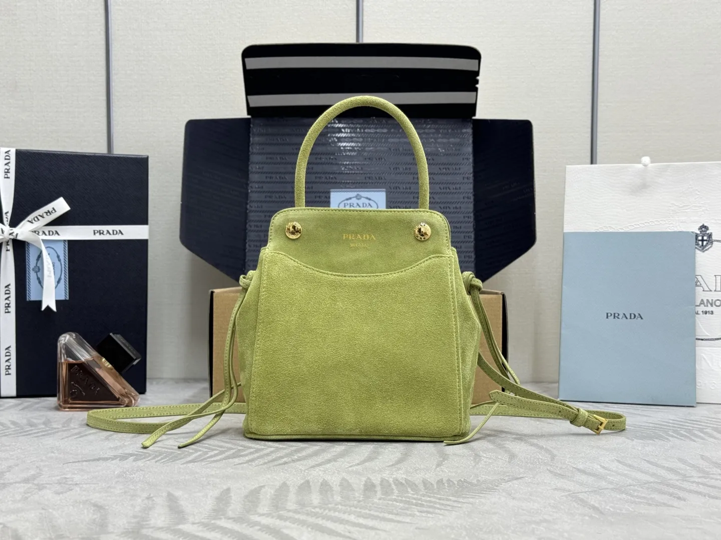 Suede Top-Handle Crossbody Bag D85017749 — view 15