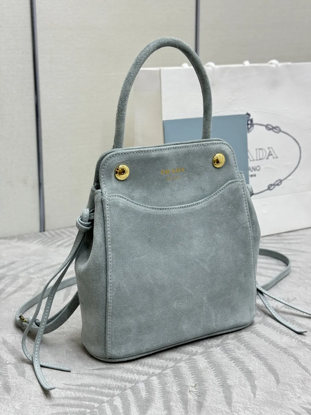 Suede Top-Handle Crossbody Bag D85017749 — view 20