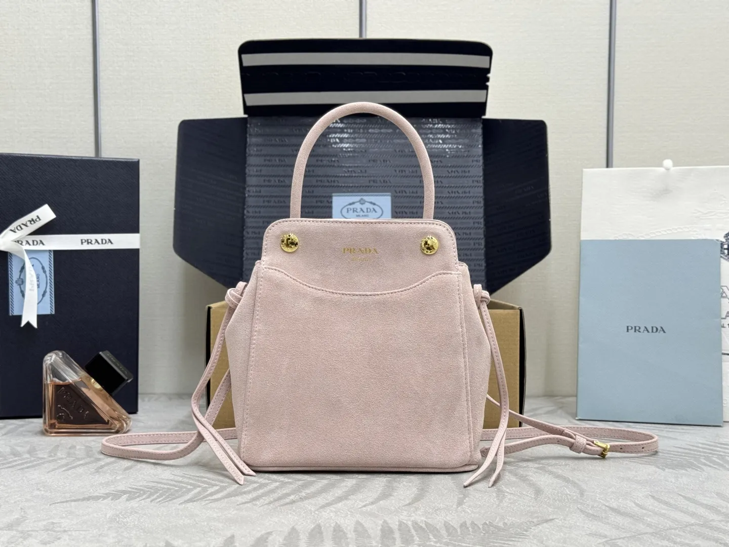 Suede Top-Handle Crossbody Bag D85017749