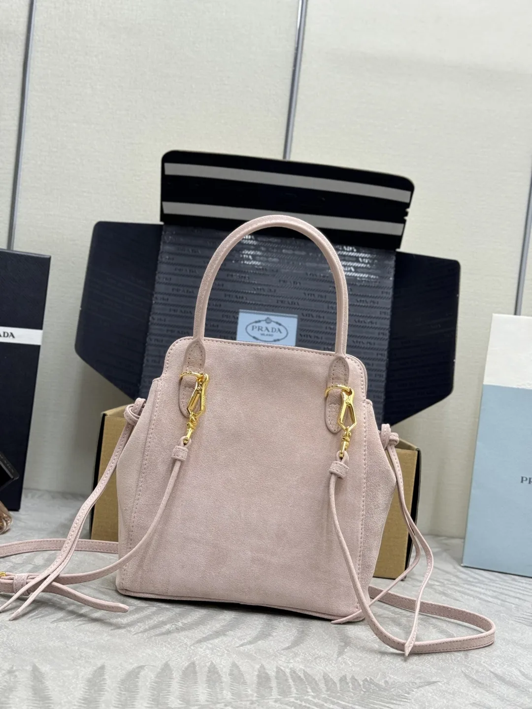Suede Top-Handle Crossbody Bag D85017749 — view 2