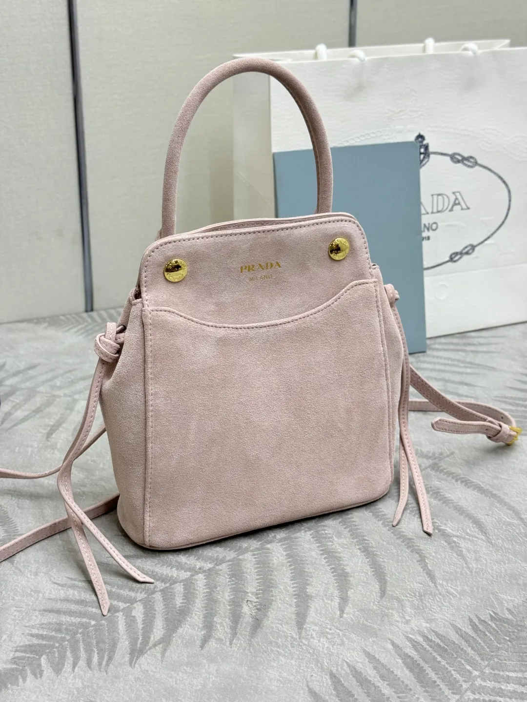 Suede Top-Handle Crossbody Bag D85017749 — view 3