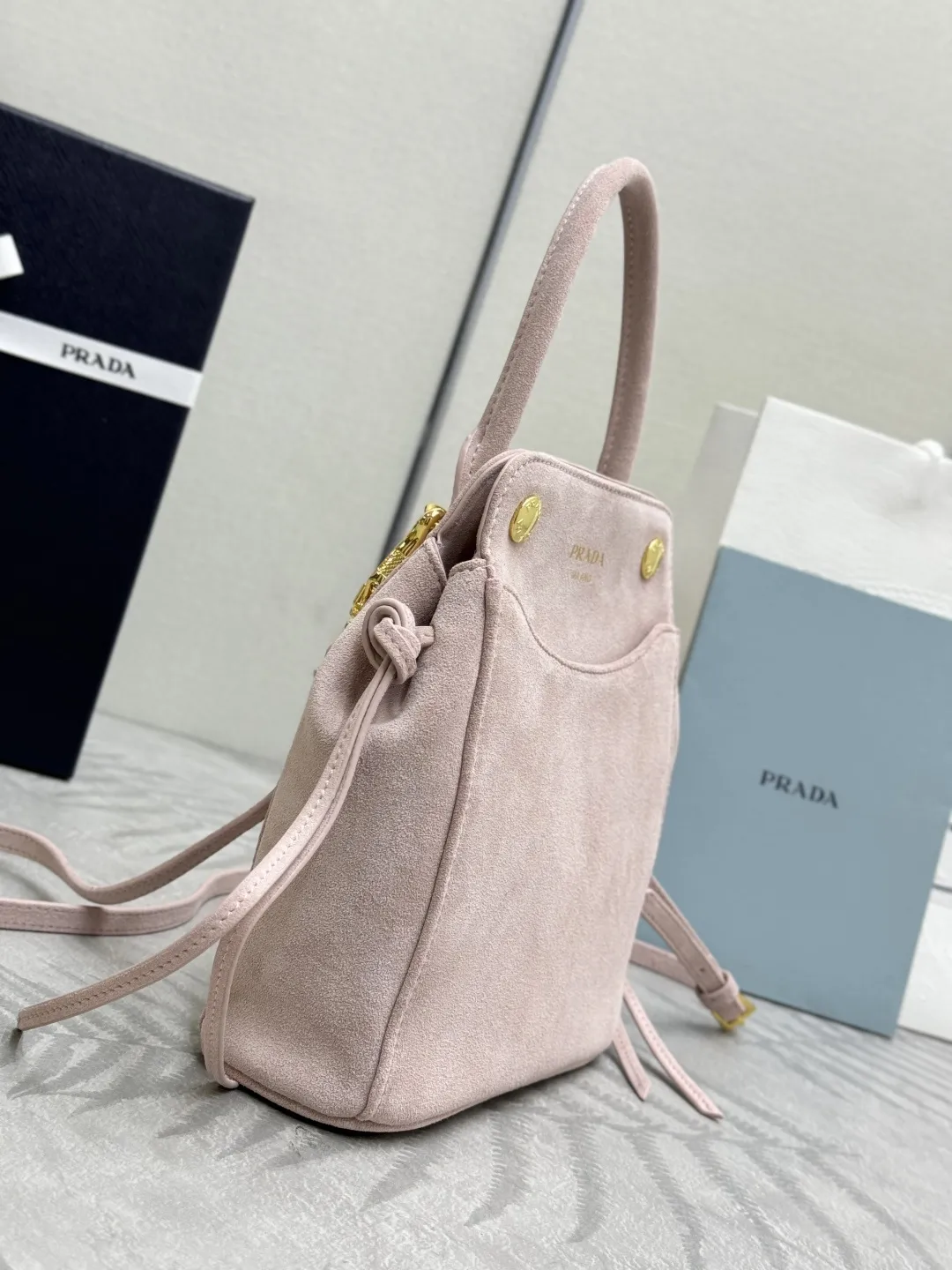 Suede Top-Handle Crossbody Bag D85017749 — view 4