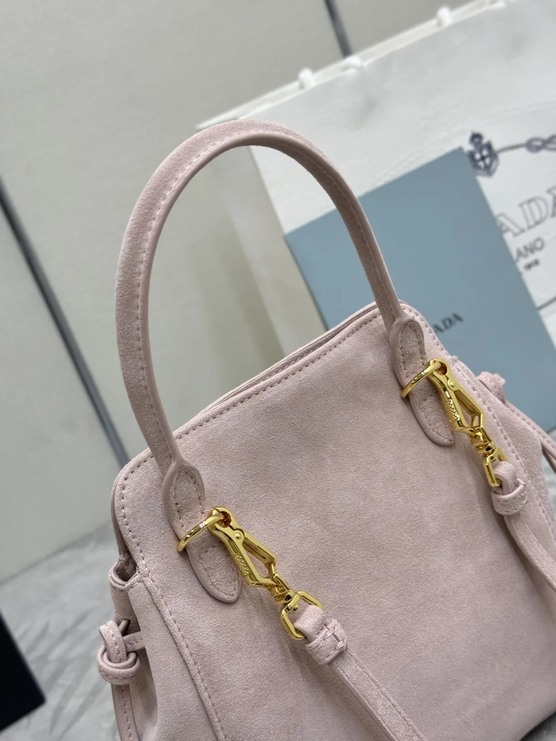 Suede Top-Handle Crossbody Bag D85017749 — view 6