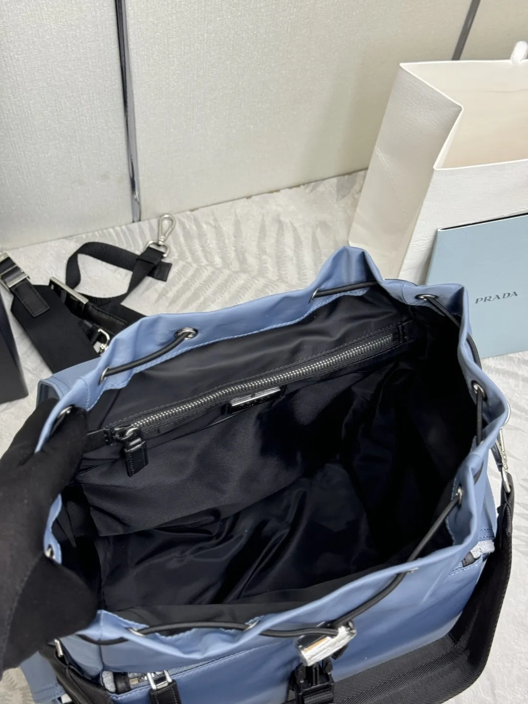 Re-Nylon and Leather Explore Backpack D88017744 — view 8