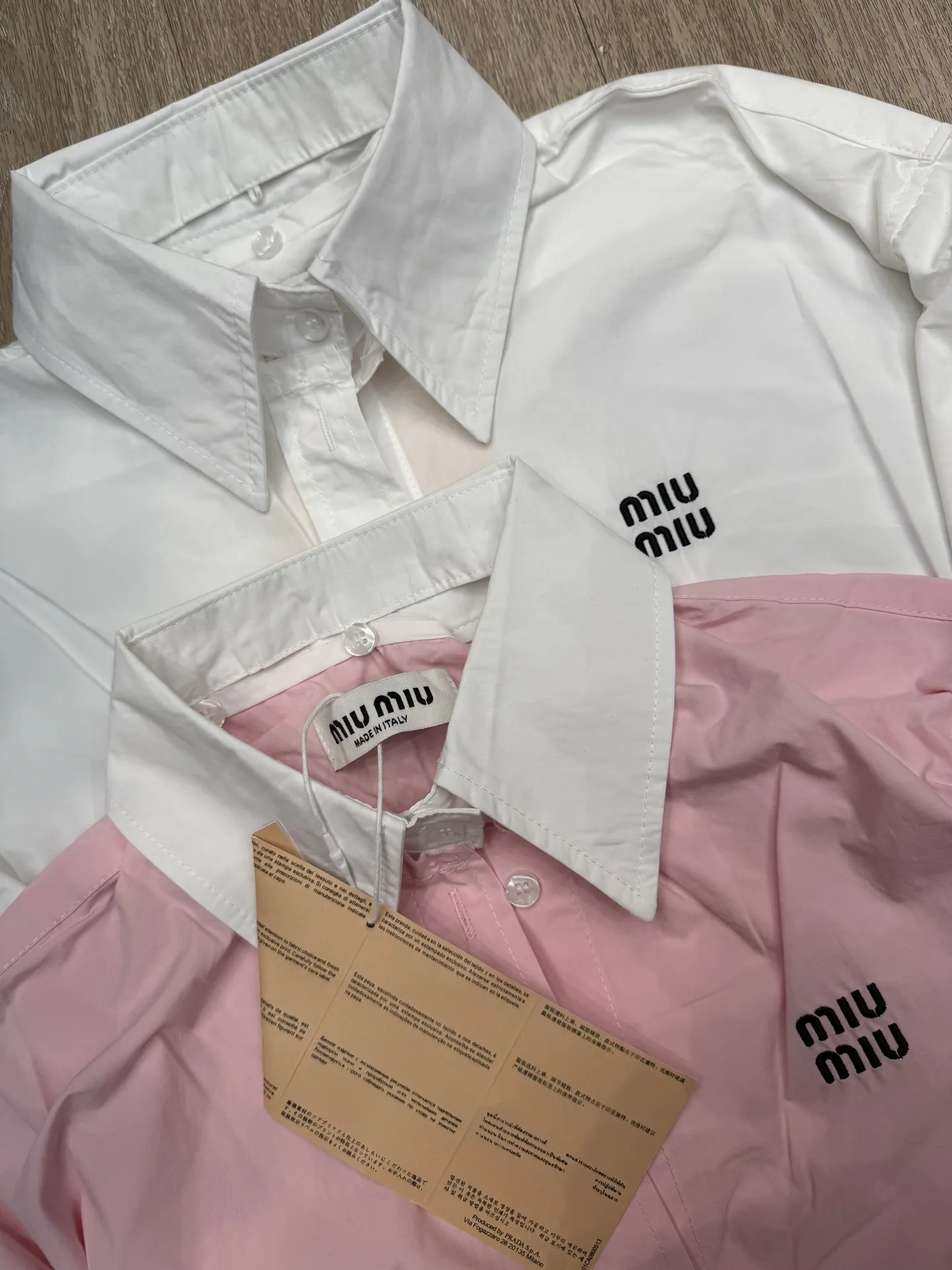 Logo Embroidered Cropped Cotton Shirt D8915679 — view 3