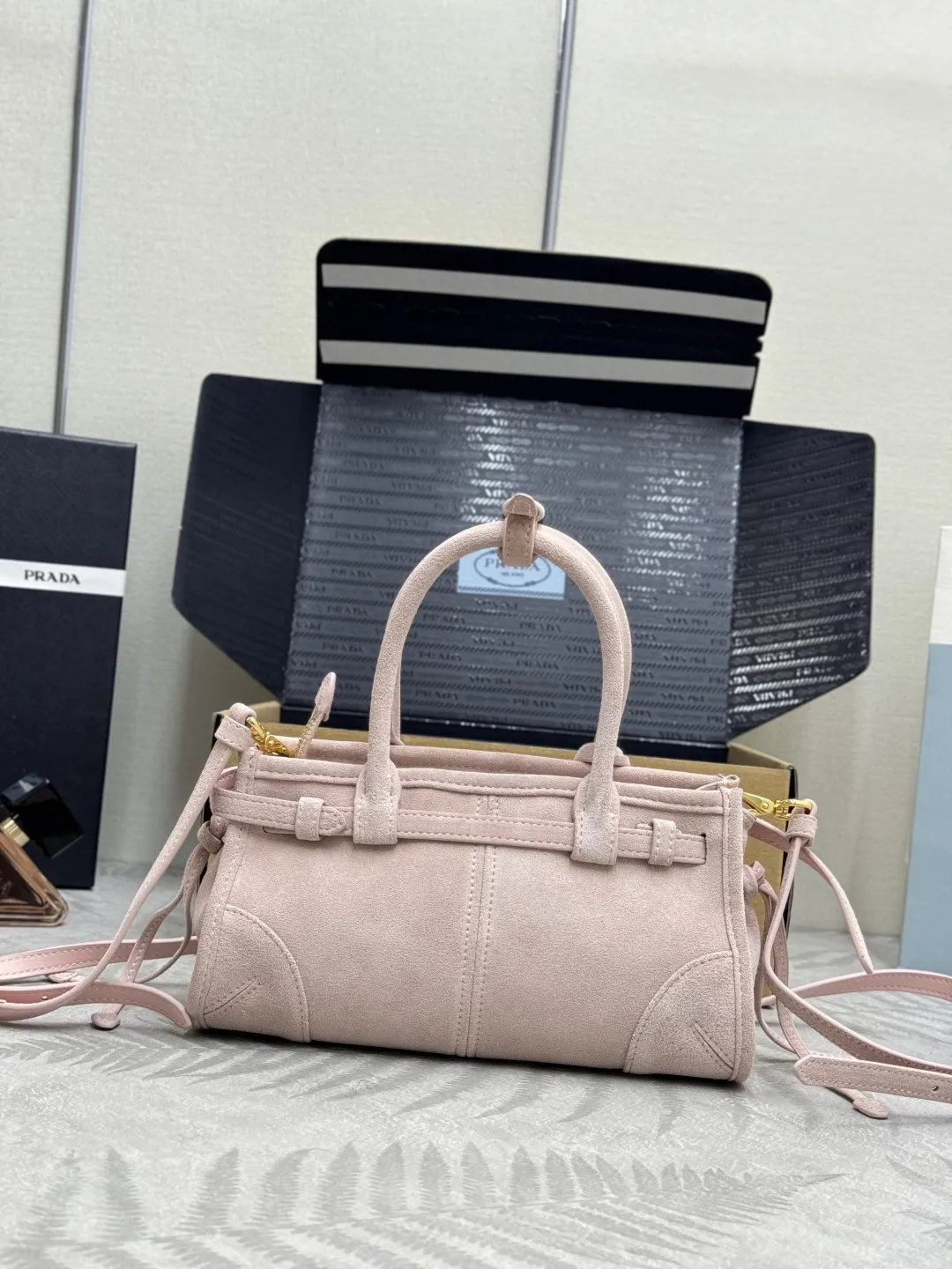Softlux Suede Mini Top-Handle Bag D95017738 — view 11
