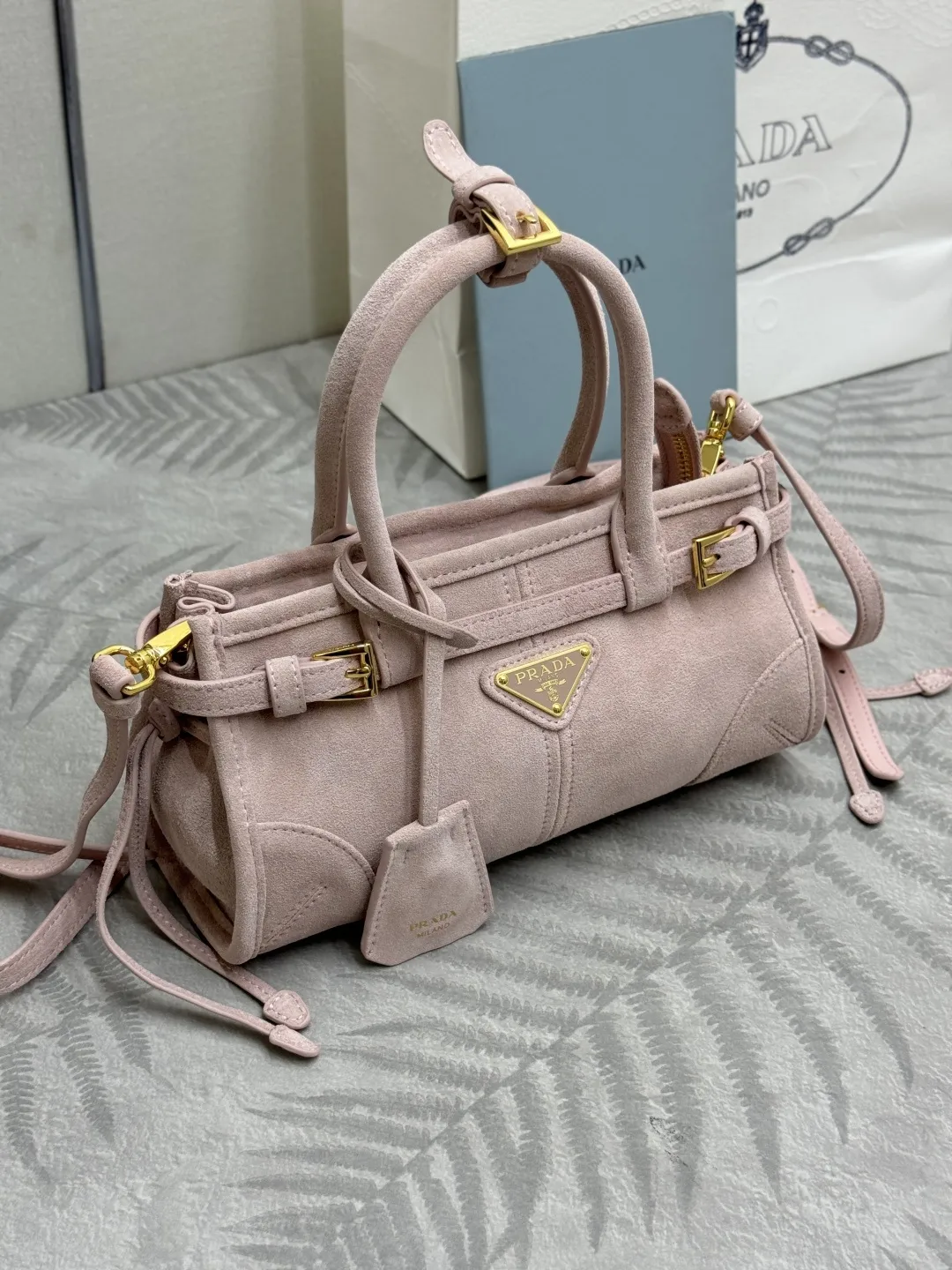 Softlux Suede Mini Top-Handle Bag D95017738 — view 12