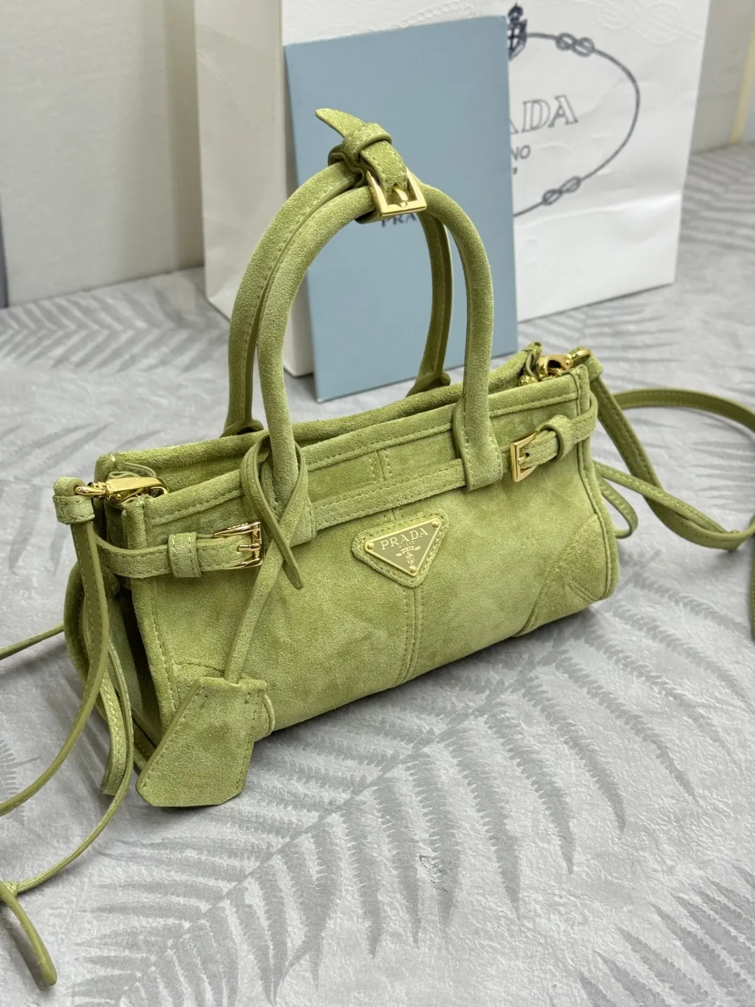 Softlux Suede Mini Top-Handle Bag D95017738 — view 3