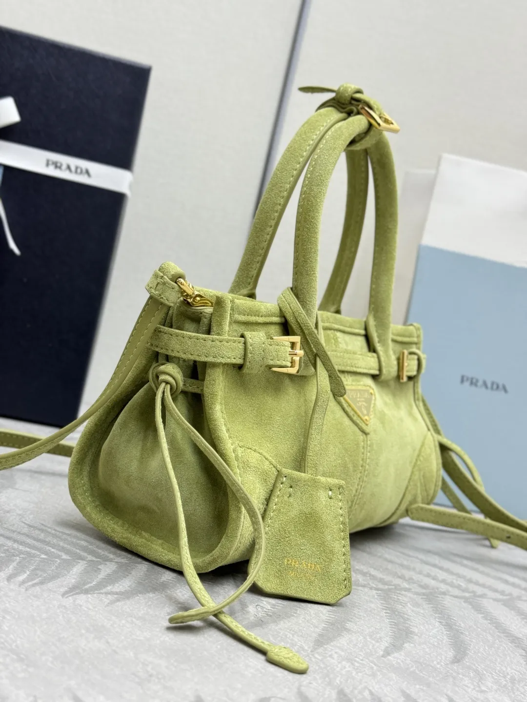 Softlux Suede Mini Top-Handle Bag D95017738 — view 4