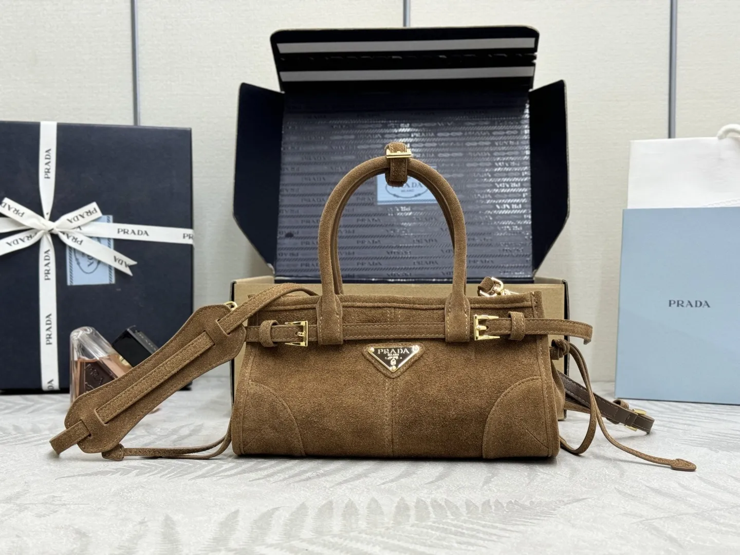 Softlux Suede Mini Top-Handle Bag D95017738 — view 19