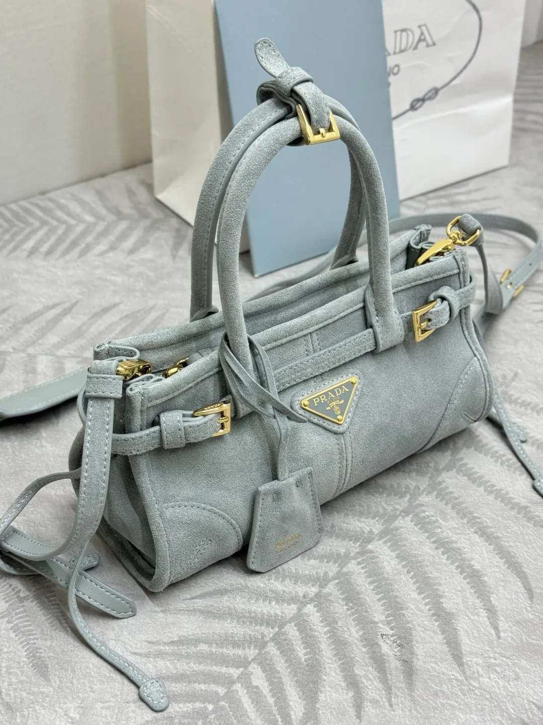 Softlux Suede Mini Top-Handle Bag D95017738 — view 30