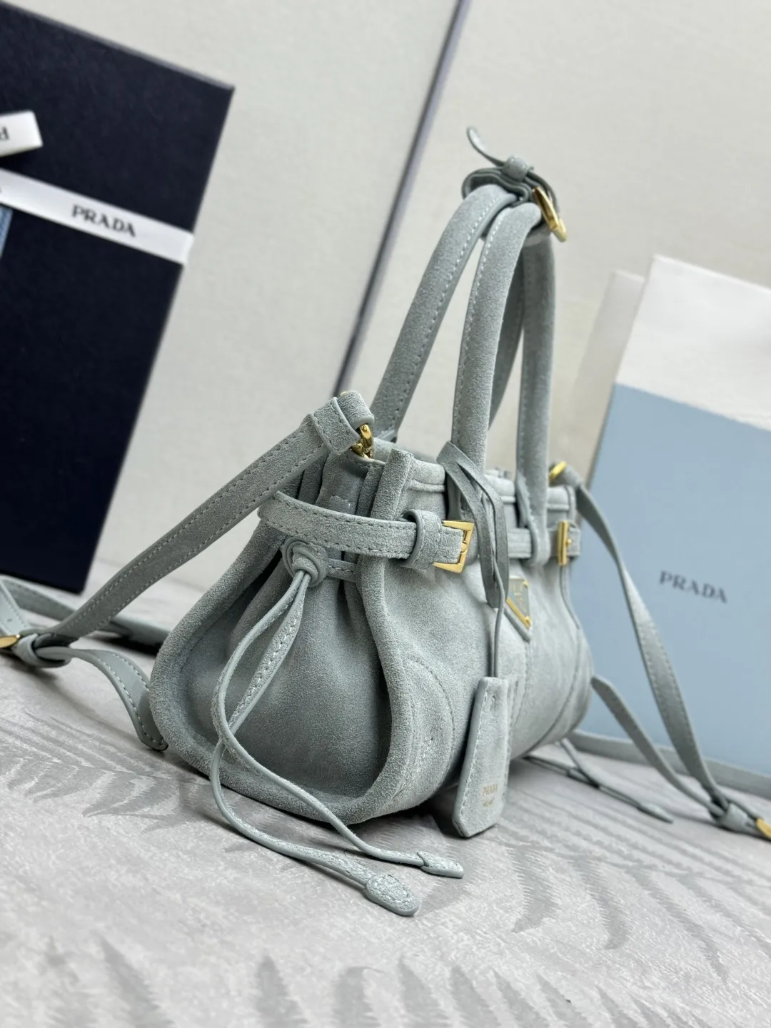 Softlux Suede Mini Top-Handle Bag D95017738 — view 31