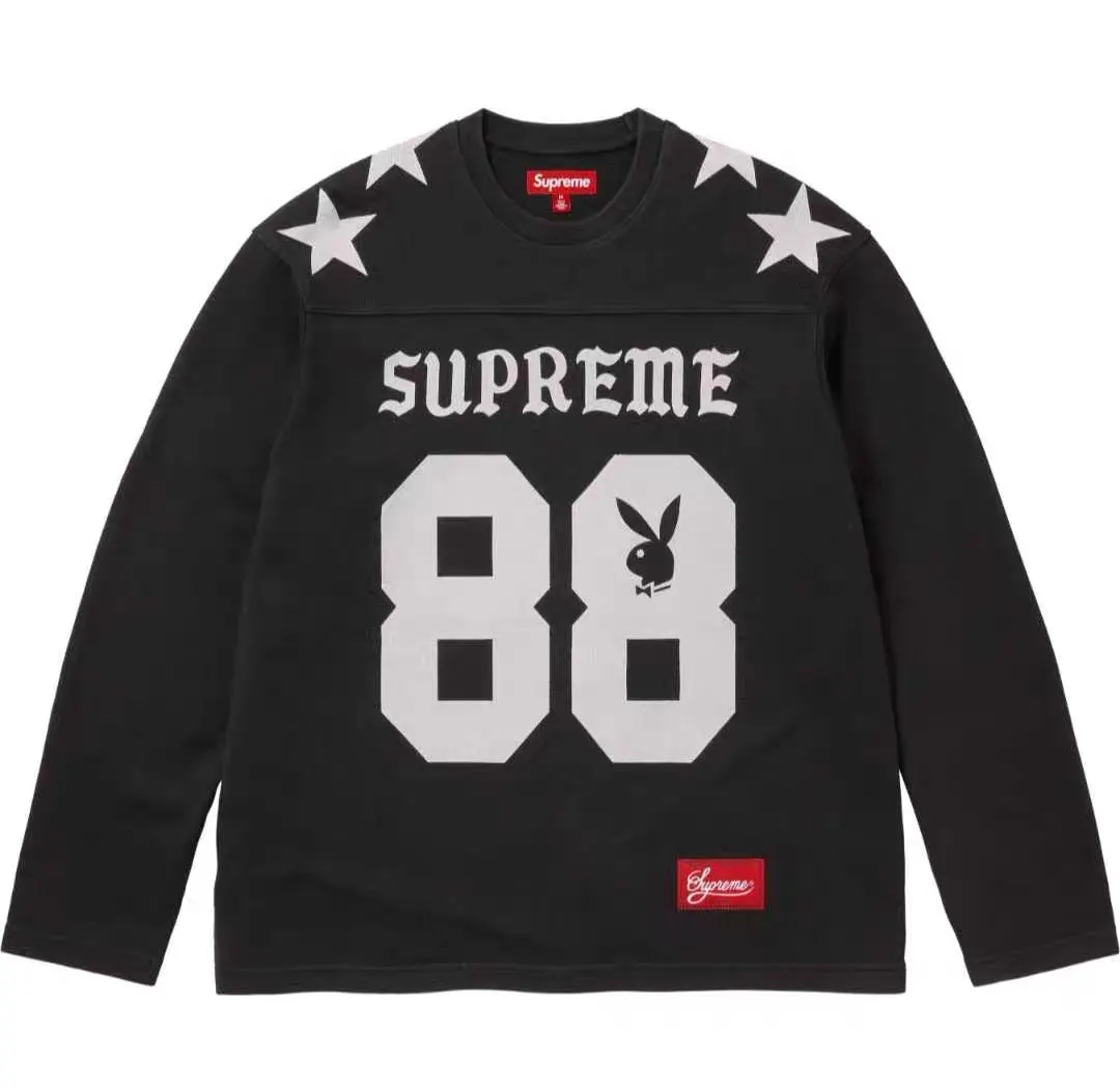Supreme x Playboy 88 Football Jersey Long-Sleeve Top D10811662 — view 3