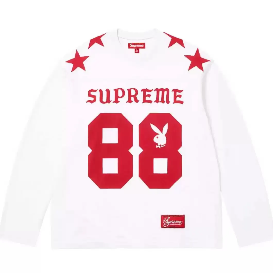 Supreme x Playboy 88 Football Jersey Long-Sleeve Top D5815482 — view 5