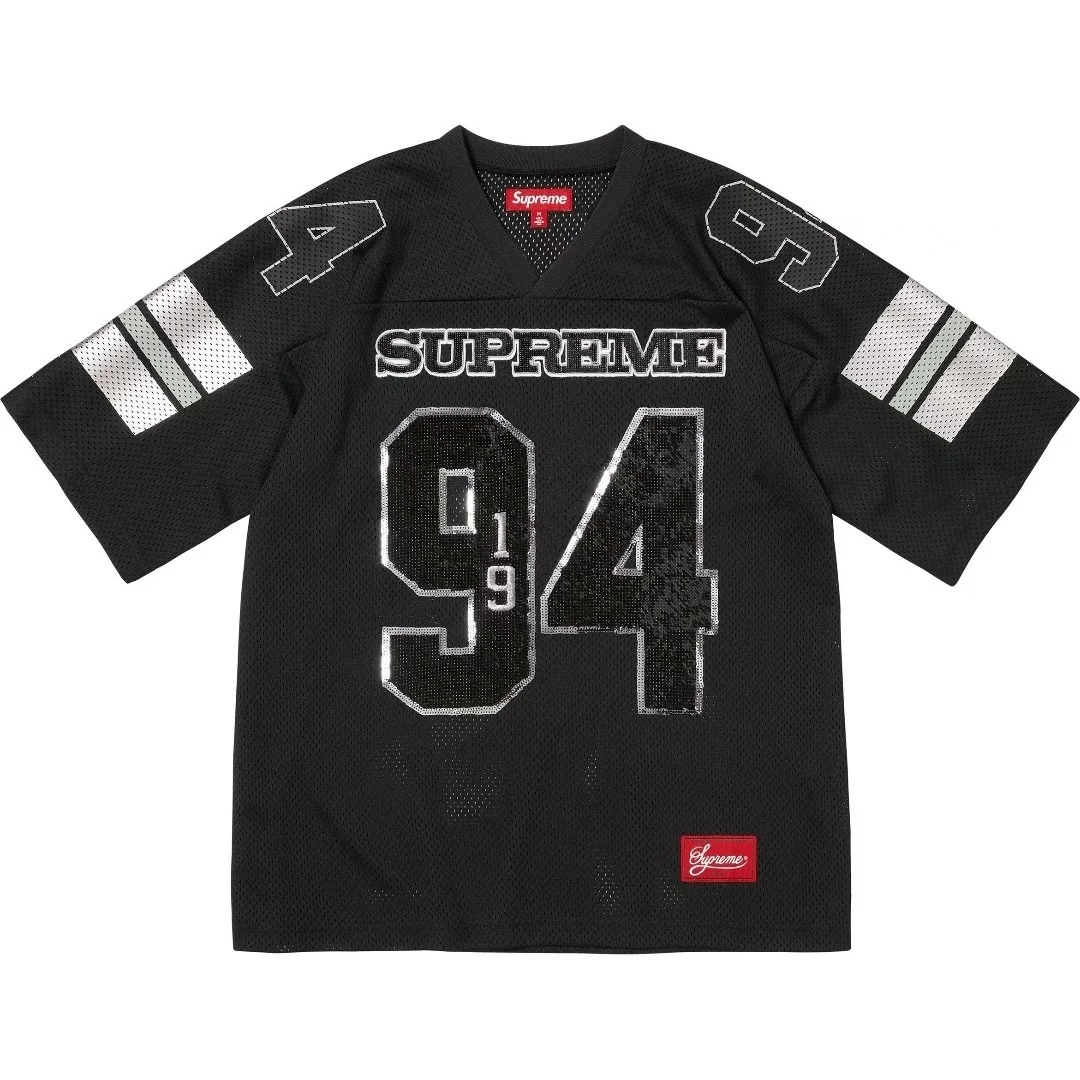 Sequin Mesh Football Jersey D9815347
