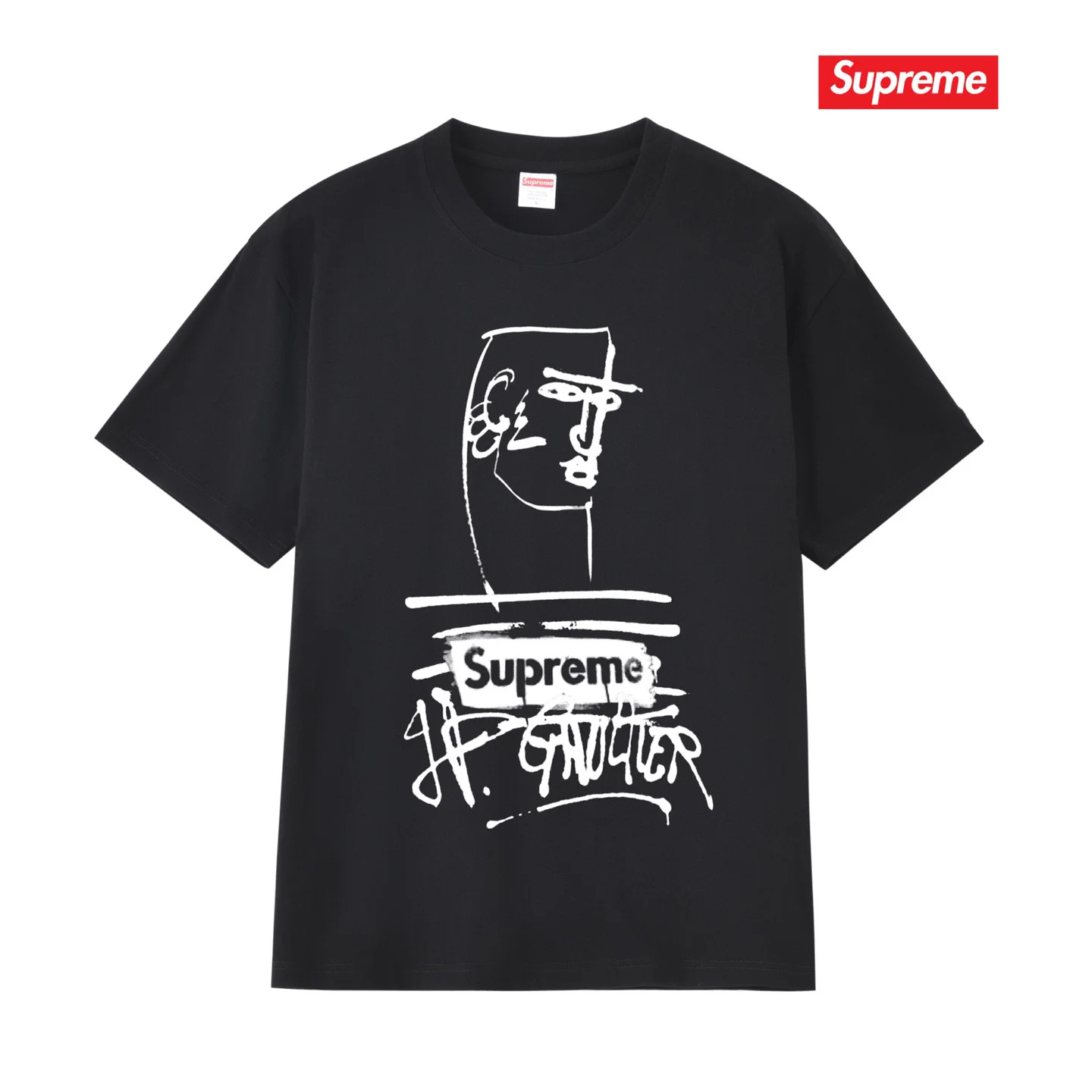 Supreme x Jean Paul Gaultier Printed Cotton T-Shirt D4015358
