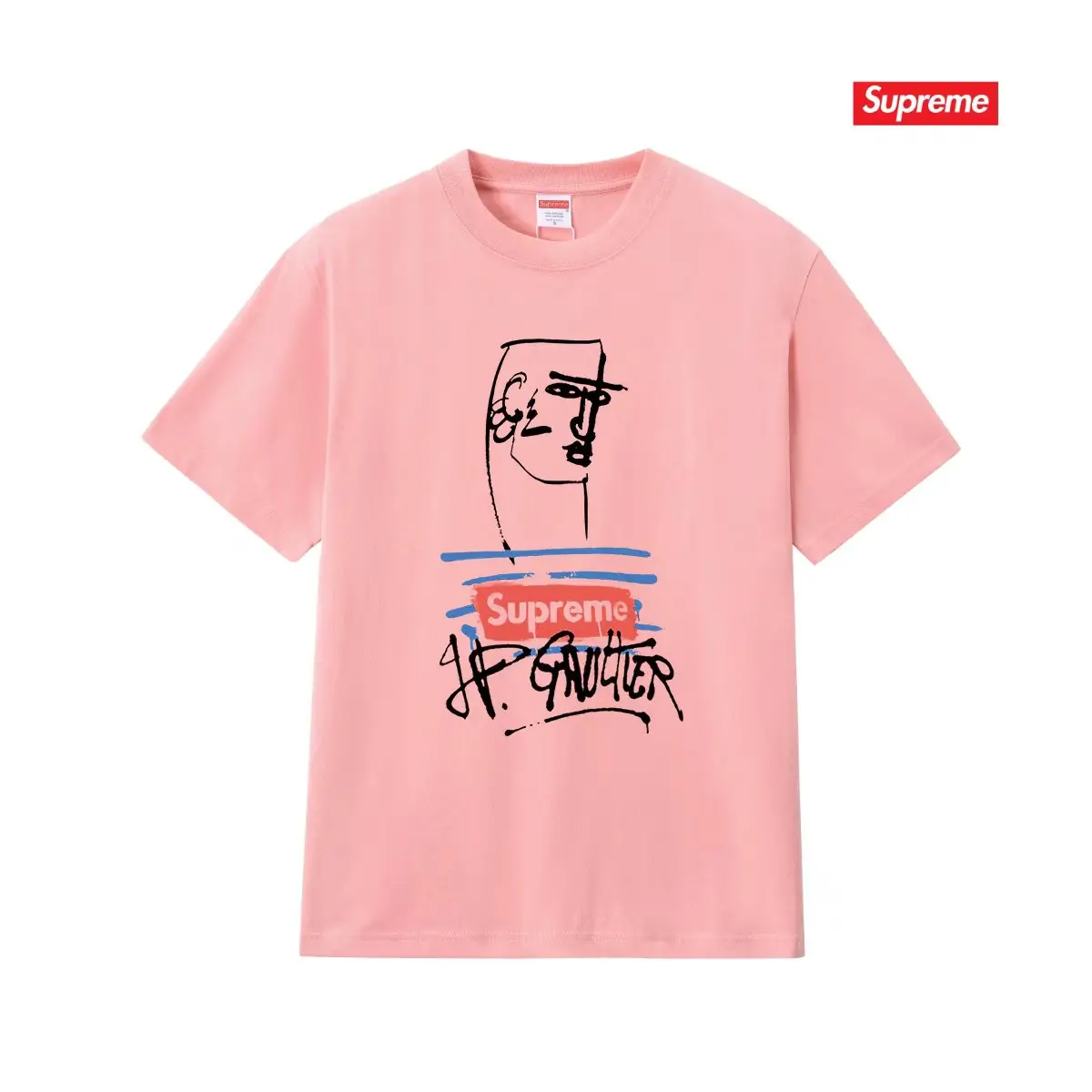 Supreme x Jean Paul Gaultier Printed Cotton T-Shirt D4015358 — view 5