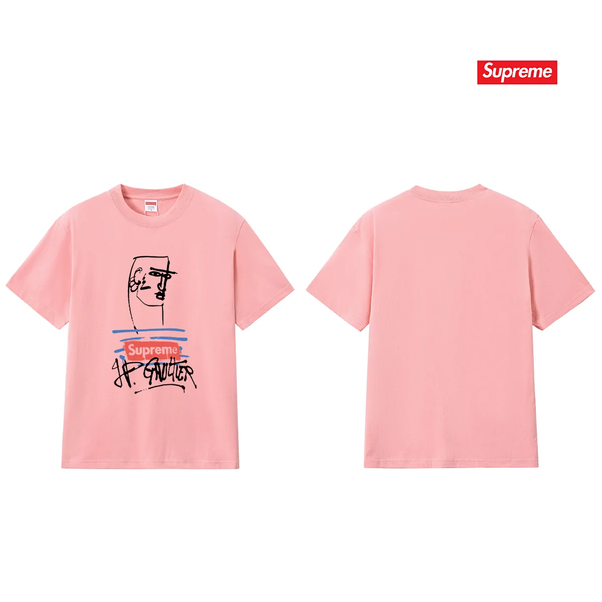Supreme x Jean Paul Gaultier Printed Cotton T-Shirt D4015358 — view 6