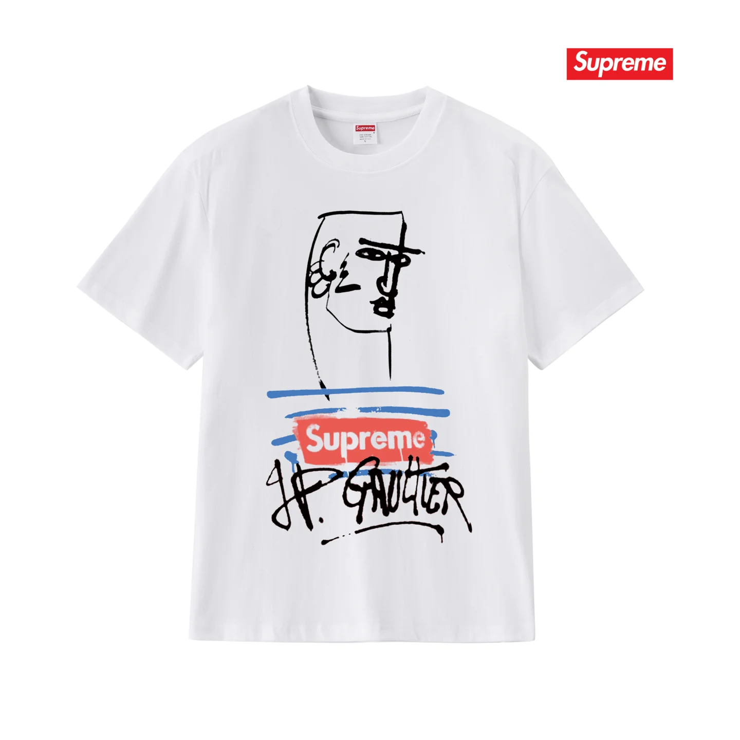 Supreme x Jean Paul Gaultier Graffiti Print T-Shirt D9011688 — view 3