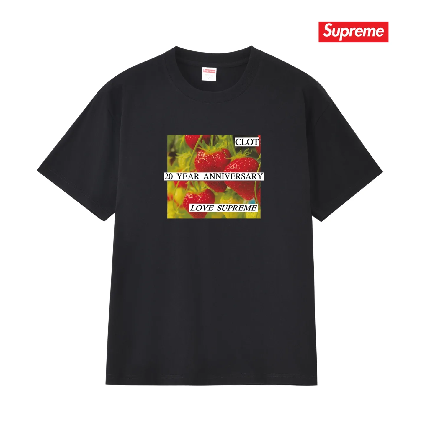 Supreme x CLOT Strawberry Print T-Shirt D4015385