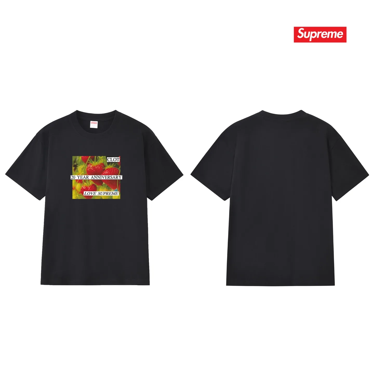 Supreme x CLOT Strawberry Print T-Shirt D9011716 — view 2