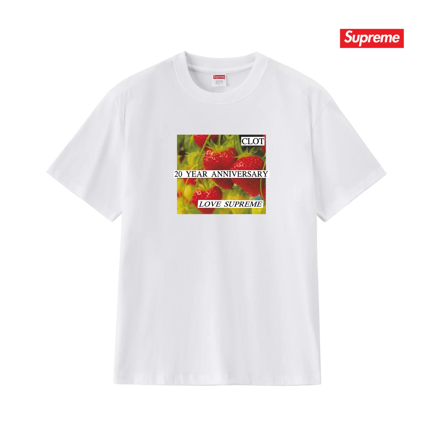 Supreme x CLOT Strawberry Print T-Shirt D9011716 — view 3