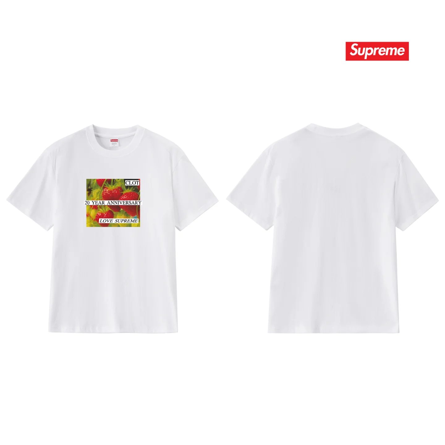 Supreme x CLOT Strawberry Print T-Shirt D9011716 — view 4