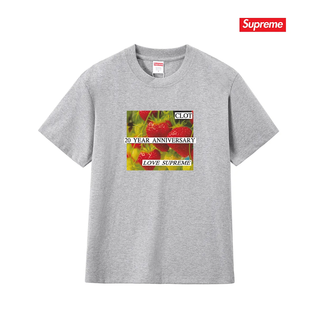 Supreme x CLOT Strawberry Print T-Shirt D9011716 — view 5