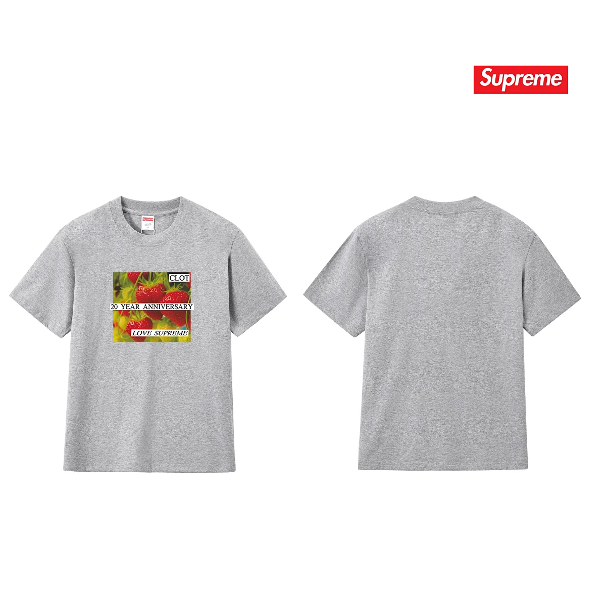 Supreme x CLOT Strawberry Print T-Shirt D9011716 — view 6