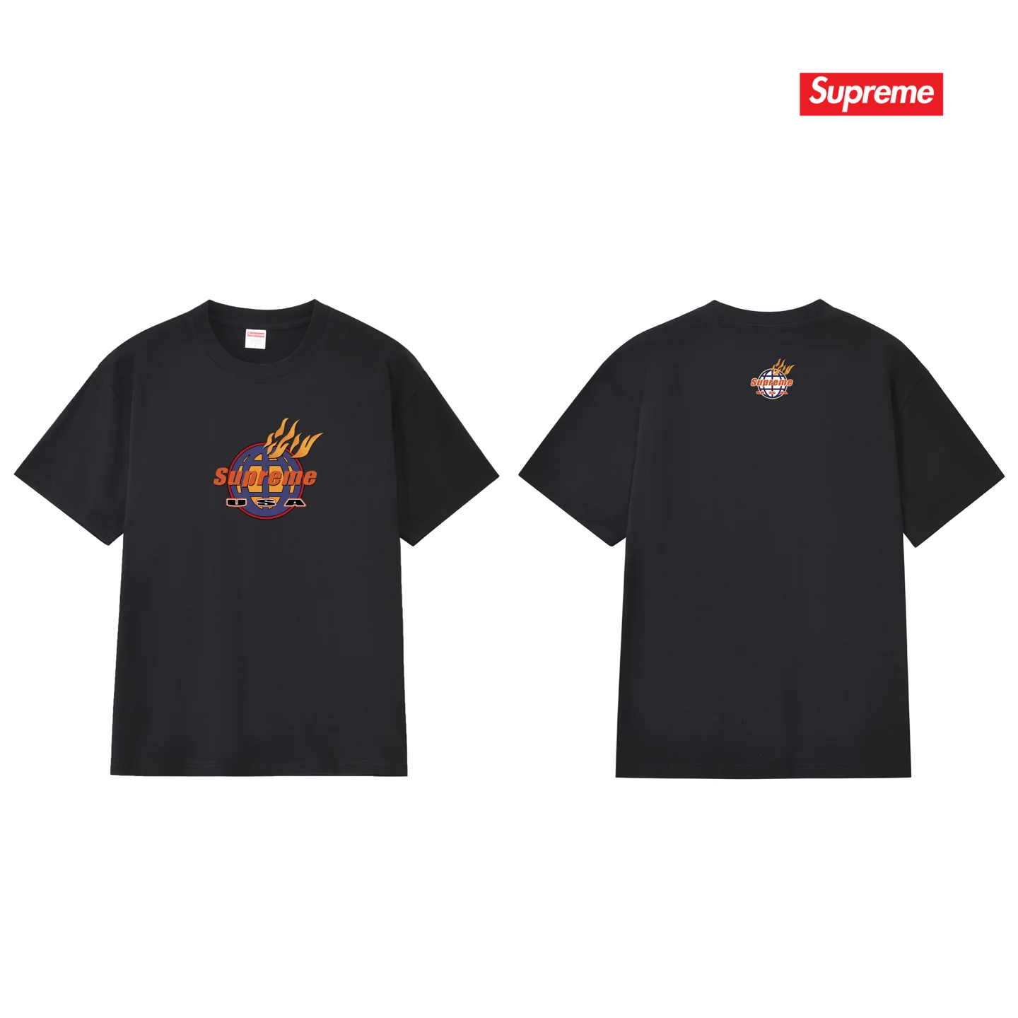 Fire Logo Graphic Cotton T-Shirt D4015384 — view 3