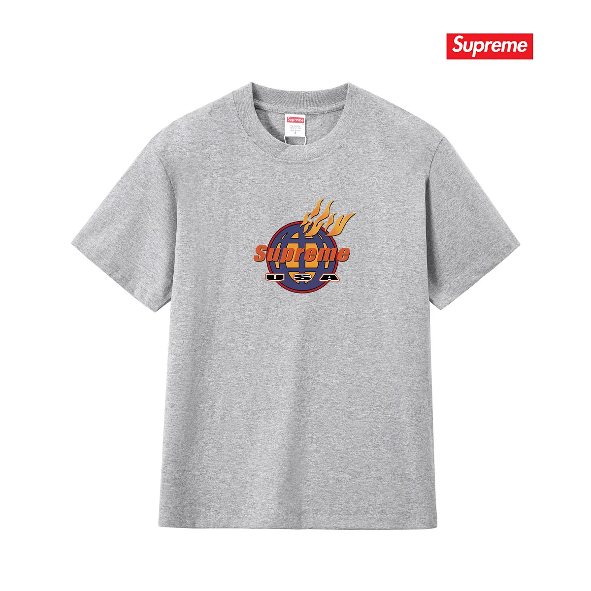 Fire Logo Graphic Cotton T-Shirt D4015384 — view 7