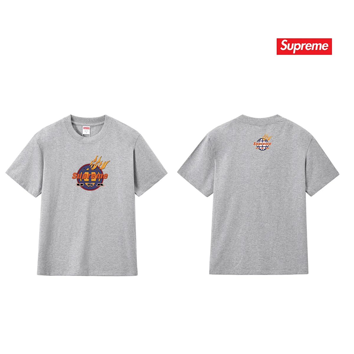 Fire Logo Graphic Cotton T-Shirt D4015384 — view 9