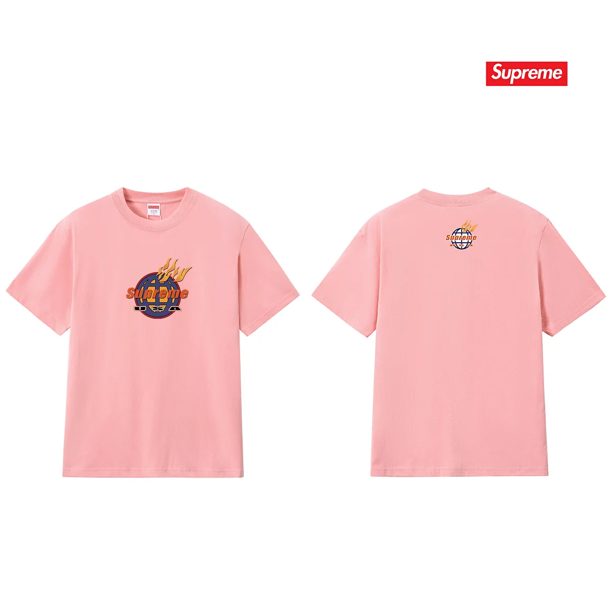 Fire Logo Graphic Cotton T-Shirt D4015384 — view 12