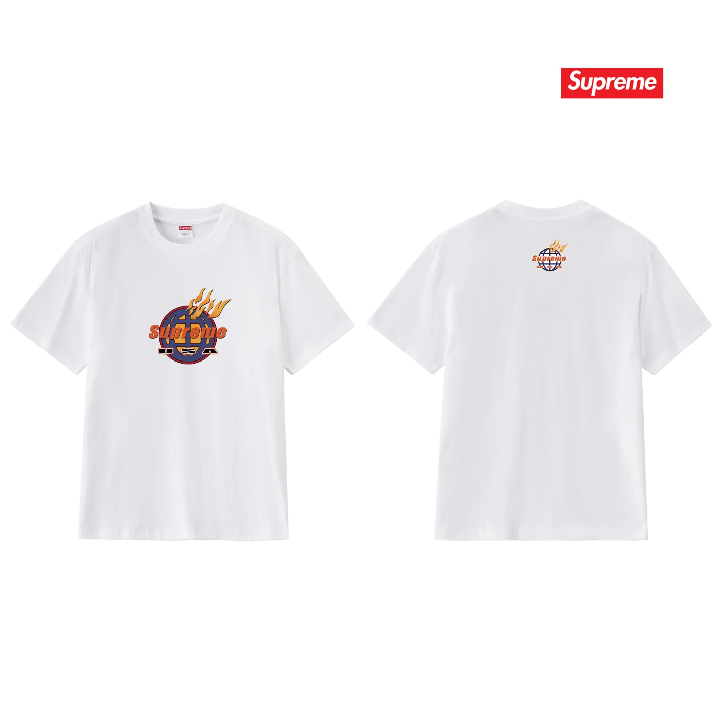 Fire Logo Graphic Cotton T-Shirt D9011715 — view 6