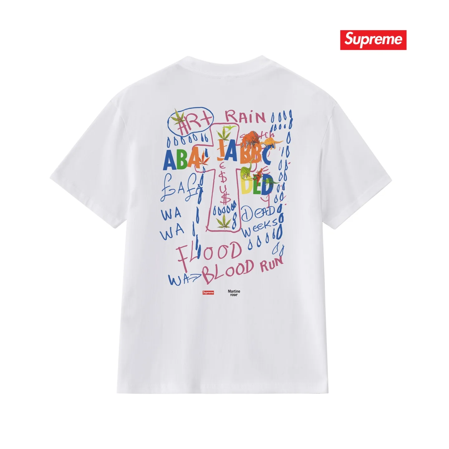 Supreme x Martine Rose Graphic Print Cotton T-Shirt D4015381 — view 5