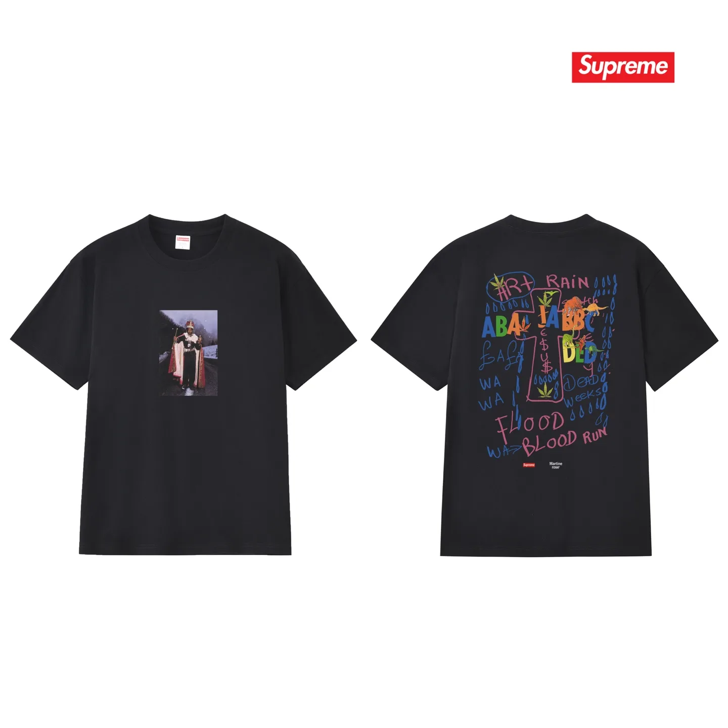 Supreme x Martine Rose Graphic Print Cotton T-Shirt D9011712 — view 3