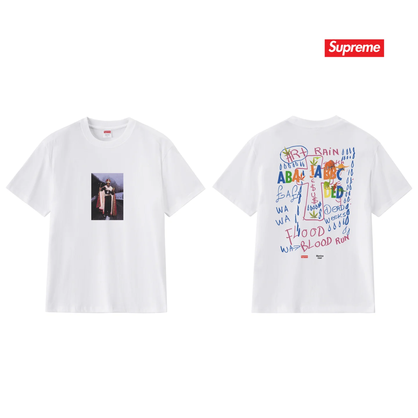 Supreme x Martine Rose Graphic Print Cotton T-Shirt D9011712 — view 6