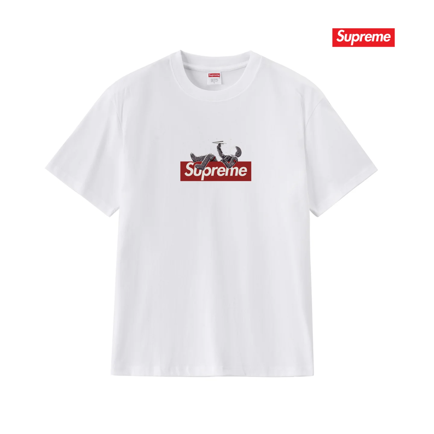 Astronaut Box Logo Cotton T-Shirt D9011702 — view 3