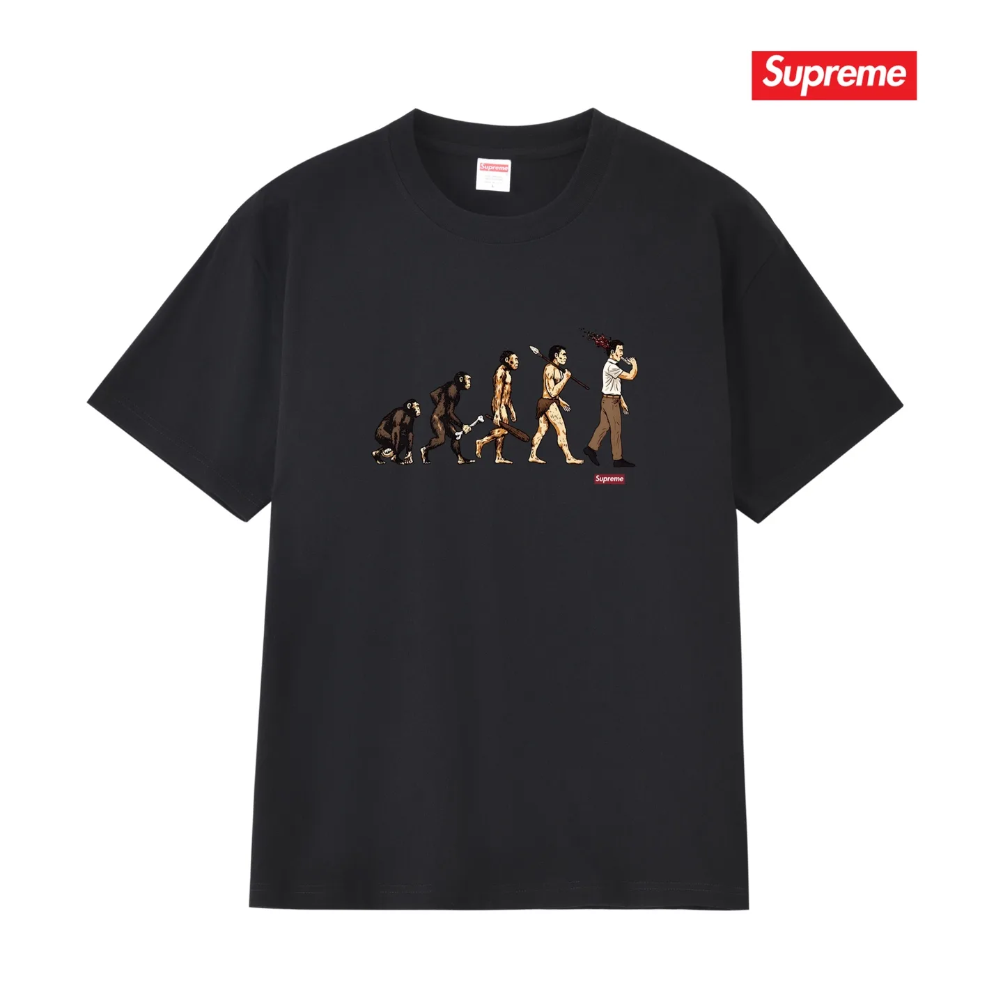 Evolution Graphic Print Cotton T-Shirt D9011692