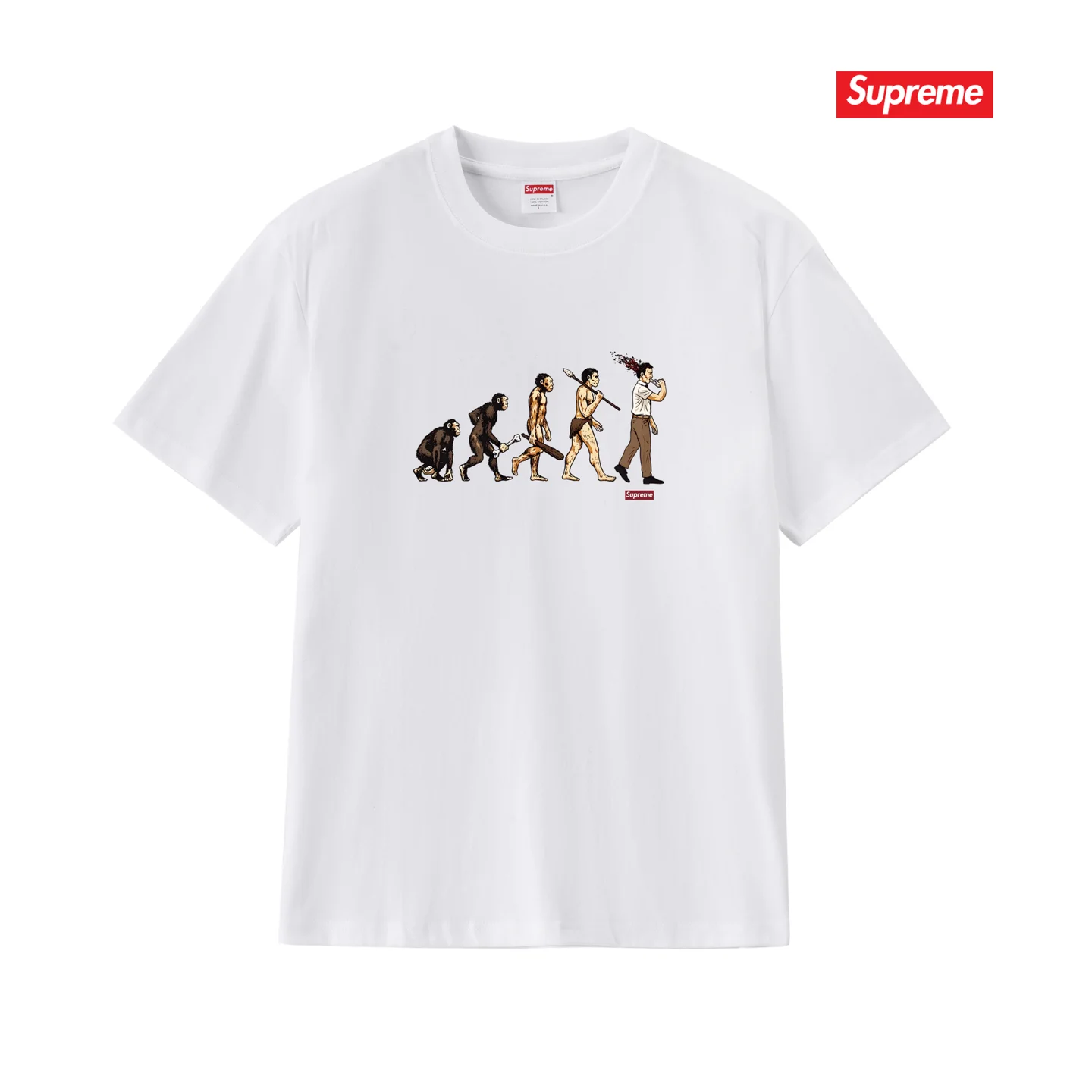 Evolution Graphic Print Cotton T-Shirt D9011692 — view 3