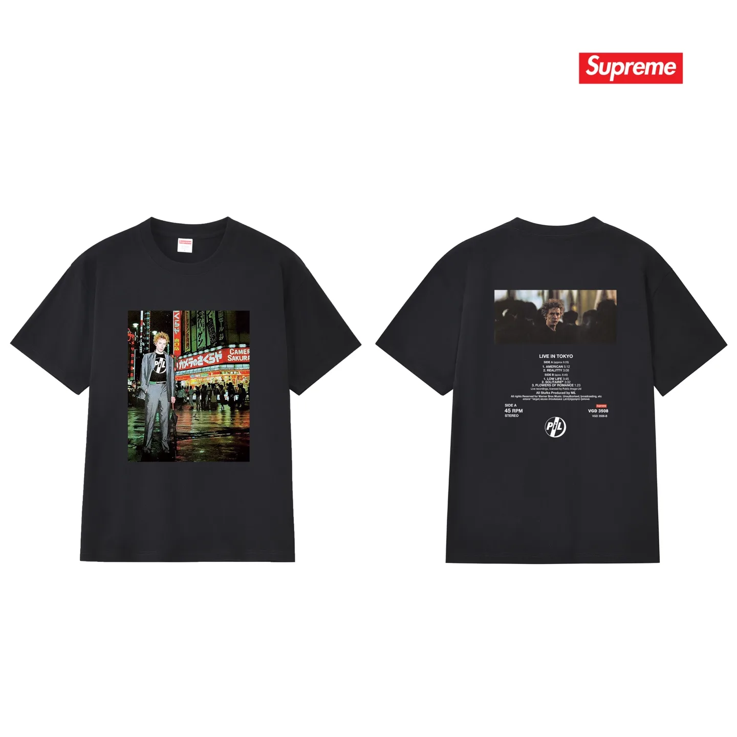 Supreme x Public Image Ltd Photo Print T-Shirt D9011689 — view 3
