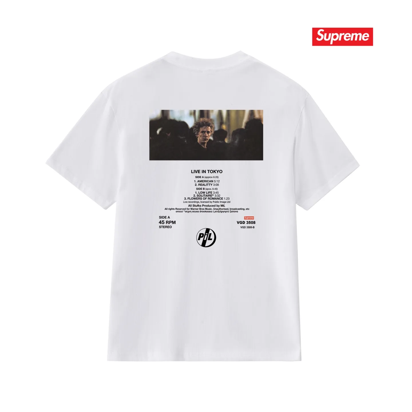 Supreme x Public Image Ltd Photo Print T-Shirt D9011689 — view 5