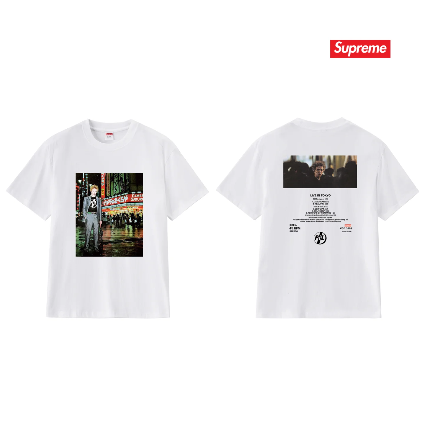 Supreme x Public Image Ltd Photo Print T-Shirt D9011689 — view 6
