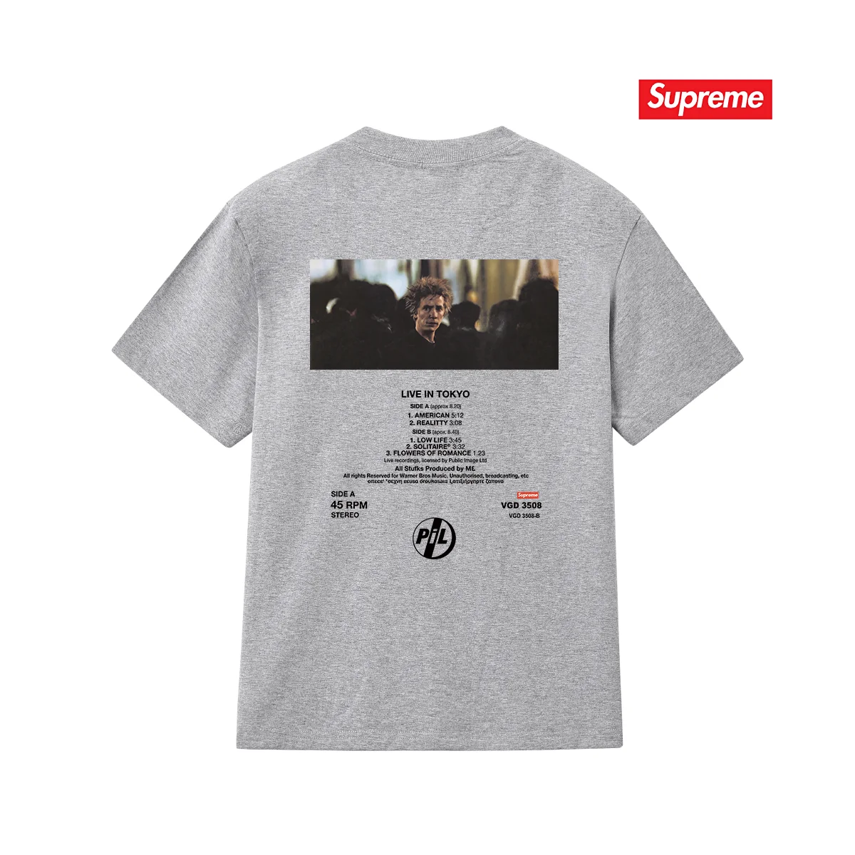 Supreme x Public Image Ltd Photo Print T-Shirt D9011689 — view 8
