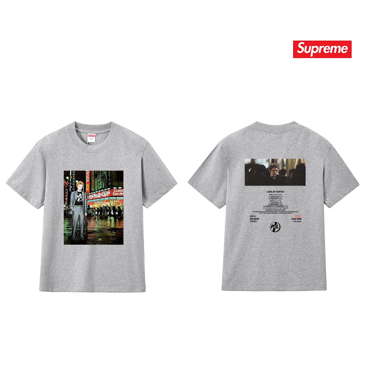 Supreme x Public Image Ltd Photo Print T-Shirt D9011689 — view 9
