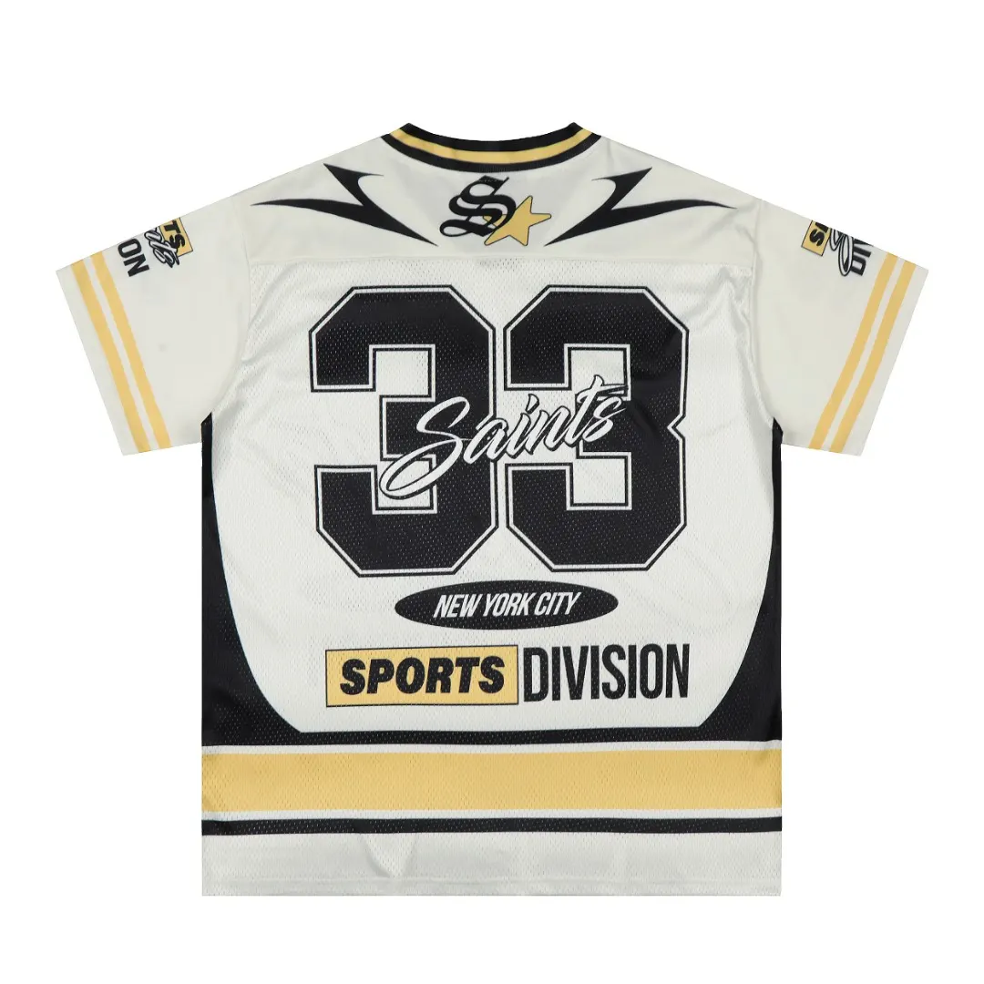 Saint Michael Mesh V-Neck Jersey T-Shirt D8811512 — view 3